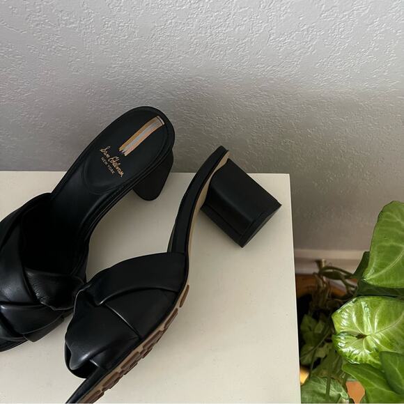 Sam Edelman Oaklie Black Leather Heeled Sandals - Picture 6 of 10